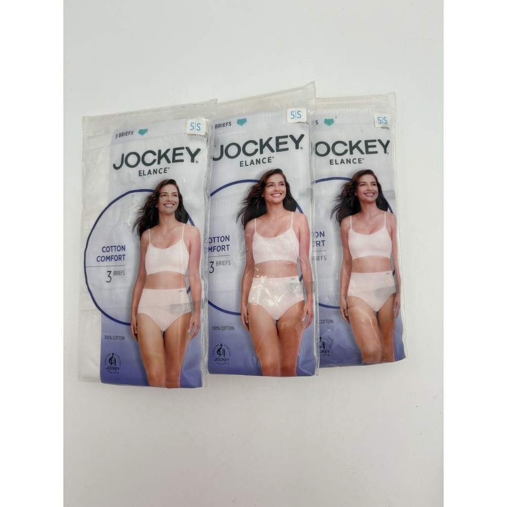 Jockey Elance COTTON COMFORT‎ BRIEFS, 3 pairs in new package, size 5